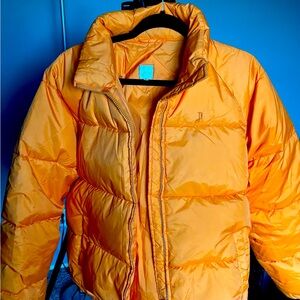 JP men's L goose down puffer zip front jacket 2 front pockets hook & loop close